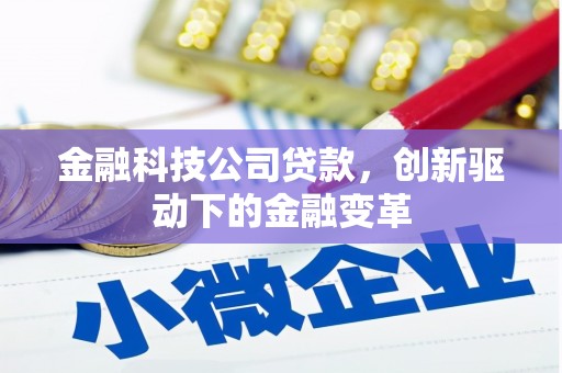 康县金融科技公司贷款，创新驱动下的金融变革