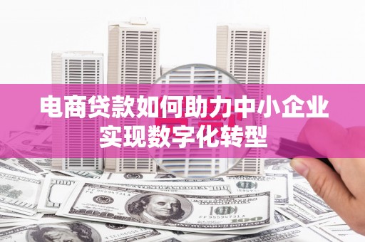 石鼓电商贷款如何助力中小企业实现数字化转型