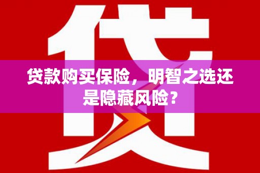 双滦贷款购买保险，明智之选还是隐藏风险？