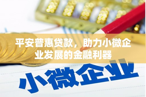 阳东平安普惠贷款，助力小微企业发展的金融利器