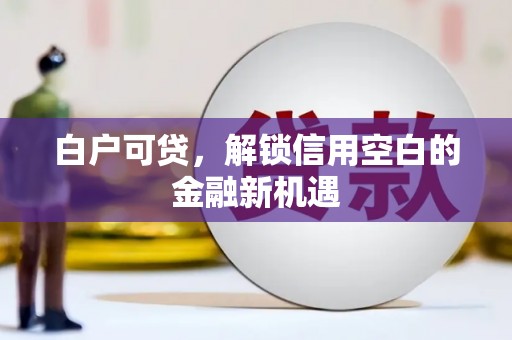 槐荫白户可贷，解锁信用空白的金融新机遇