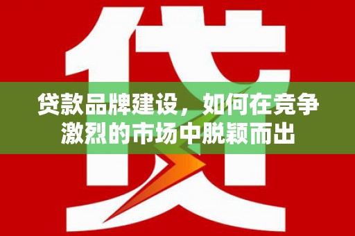 梨树县贷款品牌建设，如何在竞争激烈的市场中脱颖而出