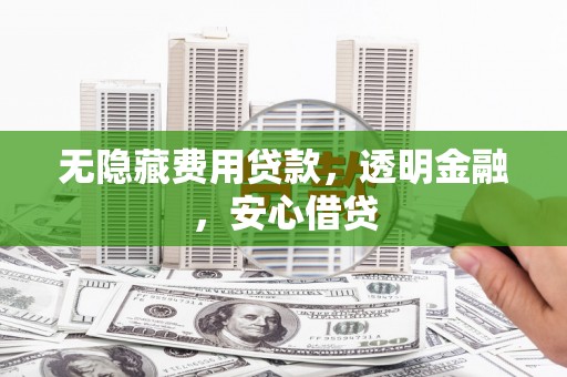 且末无隐藏费用贷款，透明金融，安心借贷