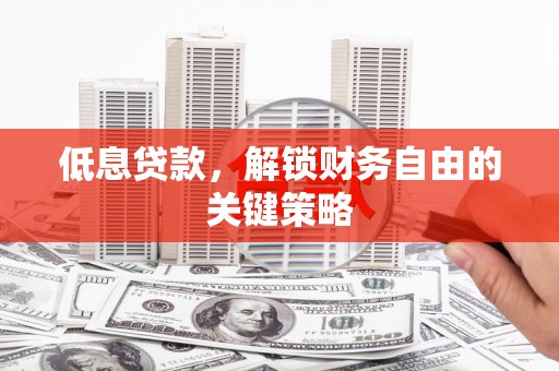 虎林低息贷款，解锁财务自由的关键策略