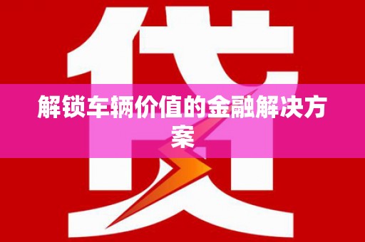 东明解锁车辆价值的金融解决方案